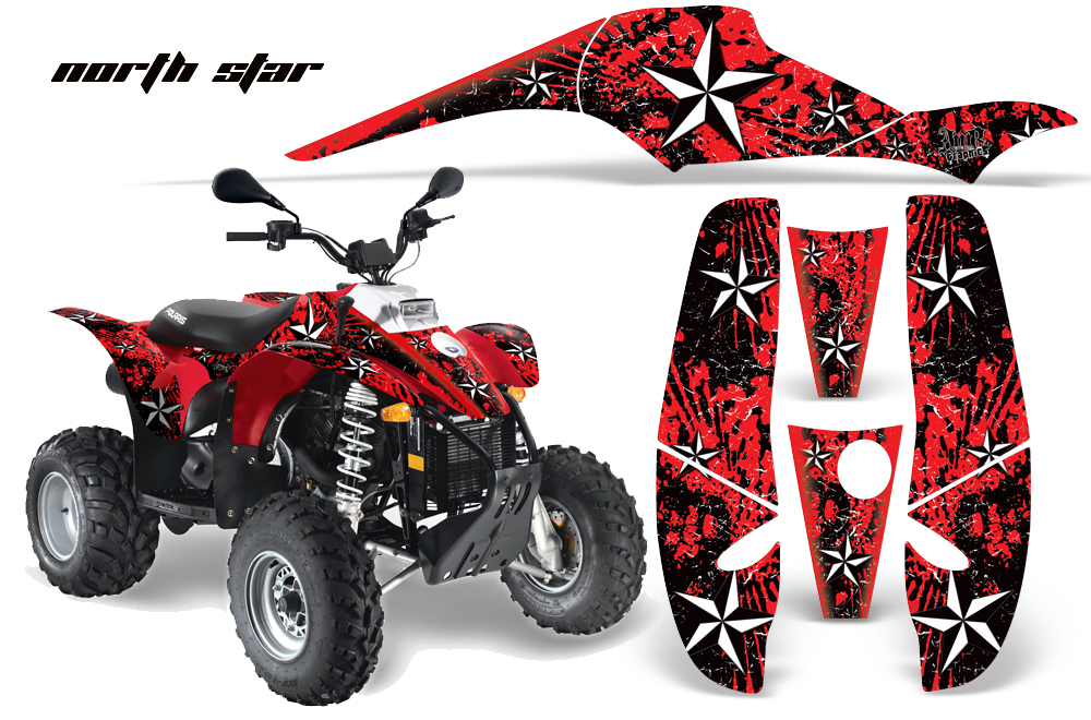 Polaris Scrambler 500 Trlblazer 350 Graphics Northstar Red